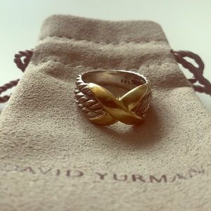 David Yurman X Triple-Row Ring with 14K Gold